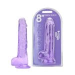 Loving Joy 8 Inch Dildo with Balls Purple - Image 7