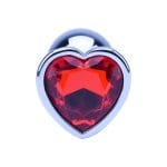 Precious Metals Heart Shaped Butt Plug-Silver
