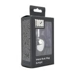 Toosh Silver Metal Butt Plug Large Clear Stone - Image 9