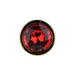 Toosh Gold Metal Butt Plug Medium Red Stone - Image 8