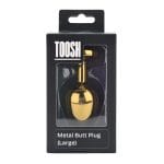 Toosh Gold Metal Butt Plug Large Pink Stone - Image 7
