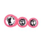 Toosh Silicone Butt Plug Pink Set of 3 Clear Stone - Image 6