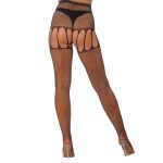 Lace by LJ Rhinestone Suspender Tights Black - Image 4