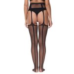 Lace by LJ Lace Up Suspender Tights Black - Image 6