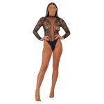 Lace by LJ High Neck Lace Bodysuit Black - Image 3