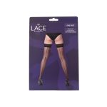 Lace by LJ Sheer Hold Up Stockings with Backseam Black - Image 5