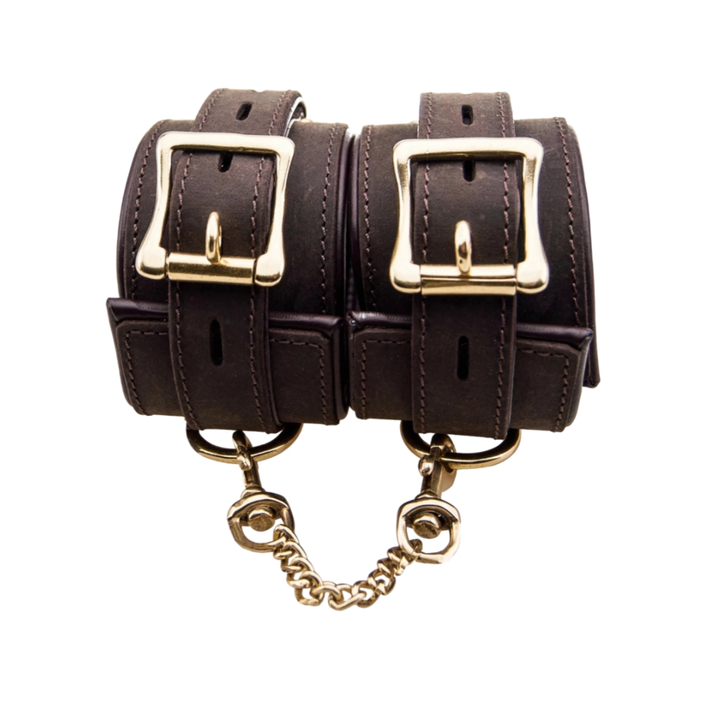 n10094-bound-wrist-cuffs-3 BOUND Nubuck Leather Wrist Restraints - Image 1