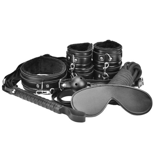 n11024-loving-joy-beginners-bondage-kit-black-8-piece Loving Joy Beginner's Bondage Kit Black (8 Piece) - Image 1