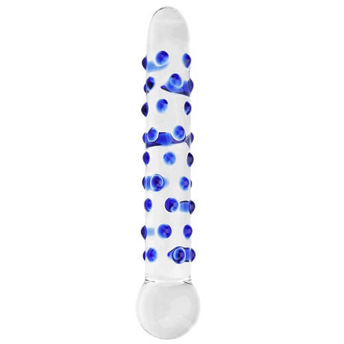 n11034-spectrum-nubby-textured-glass-dildo-1 Spectrum Nubby Textured Glass Dildo - Image 1