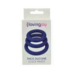 Loving Joy Thick Silicone Cock Rings 3 Pack - Image 5