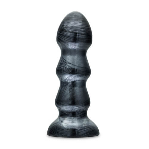 n11082-jet-black-jack-large-ribbed-butt-plug-5-75inches-1 Jet Black Jack Large Ribbed Butt Plug 7 inches - Image 1