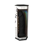 SilexD 9 inch Realistic Girthy Silicone Dual Density Dildo with Suction Cup Black - Image 7