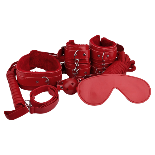 n11588-loving-joy-beginner-s-bondage-kit-red-8-piece Loving Joy Beginner's Bondage Kit Red (8 Piece) - Image 1