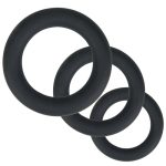 Loving Joy Thick Silicone Cock Rings 3 Pack Grey - Image 3