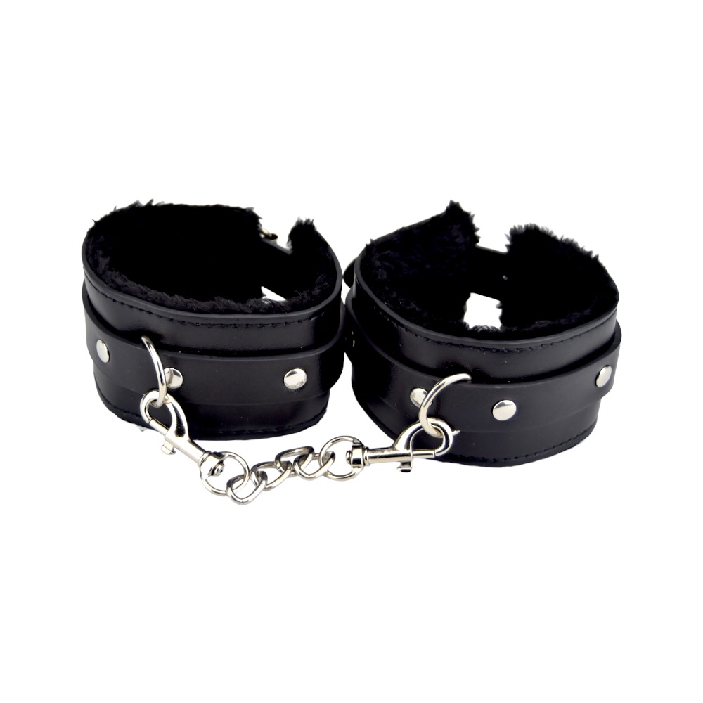 n11932-bound-to-please-furry-plush-wrist-cuffs-black-2 Bound to Please Furry Plush Wrist Cuffs Black - Image 1