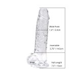 Loving Joy 7 Inch Dildo with Balls Clear - Image 7