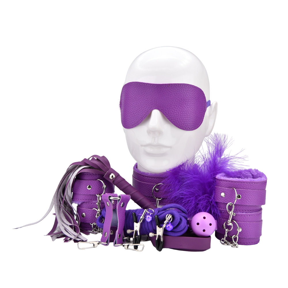 n12279-bound-to-play-bondage-kit-purple-11-piece Bound to Play Bondage Kit Purple (11 Piece) - Image 1