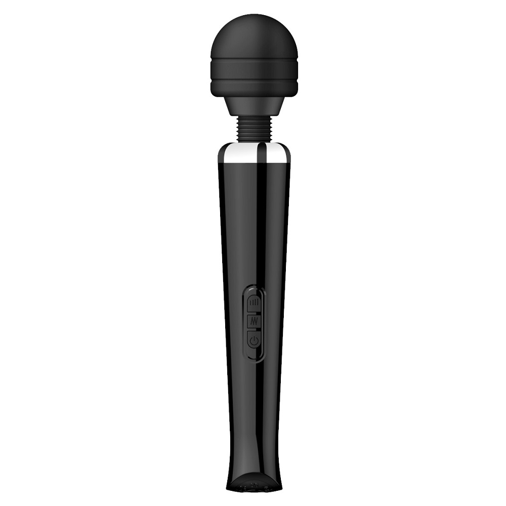 n12458-loving-joy-rechargeable-magic-wand-vibrator-black-1 Loving Joy Rechargeable Magic Wand Vibrator Black - Image 1