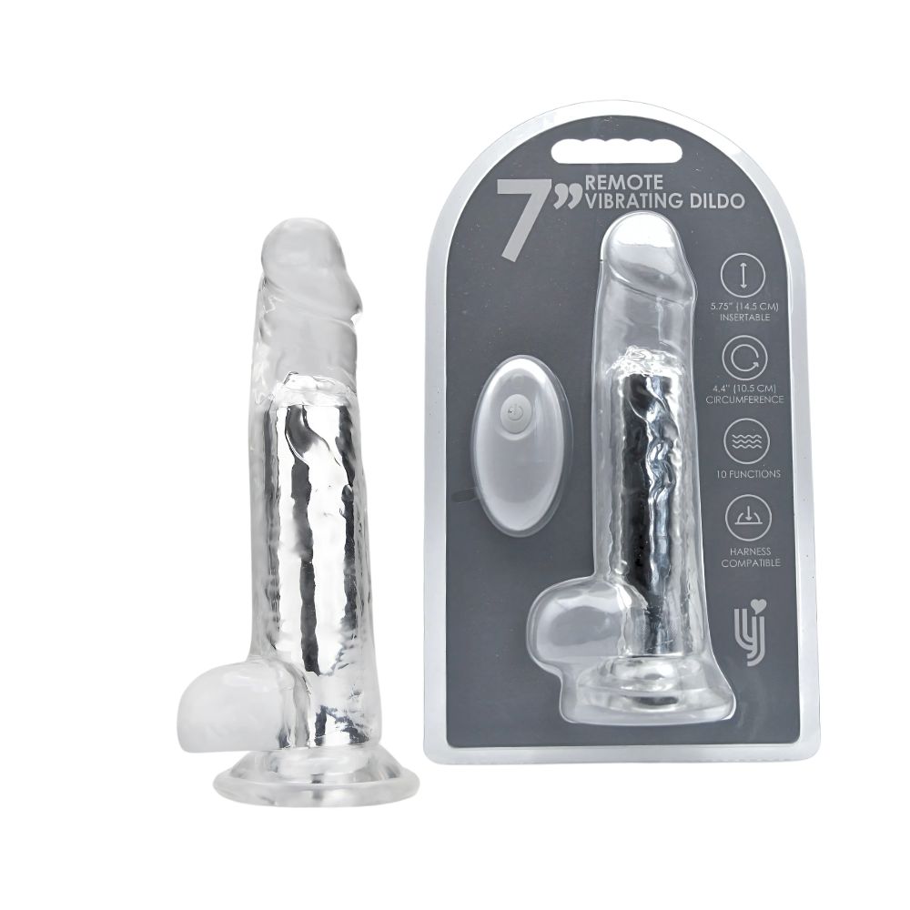 n12467-loving-joy-7-inch-remote-vibrating-dildo-duo Loving Joy 7 Inch Remote Vibrating Dildo - Image 1