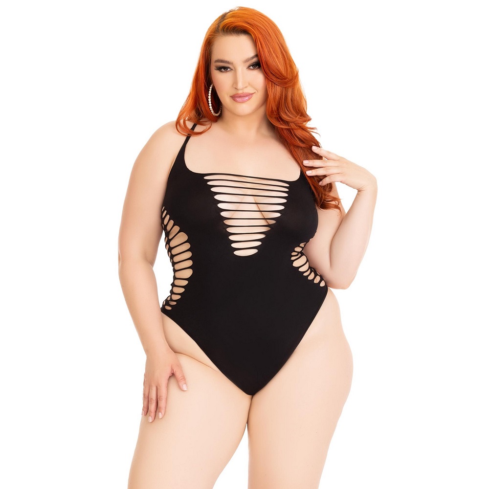 n12605-leg-avenue-shredded-thong-bodysuit-black-ps-1 Leg Avenue Shredded Thong Bodysuit Black Plus Size - Image 1