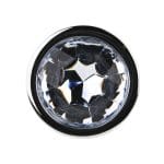 Toosh Silver Metal Butt Plug Large Clear Stone - Image 6