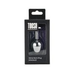 Toosh Silver Metal Butt Plug Medium Red Stone - Image 9