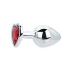 Toosh Heart Shaped Silver with Red Stone Medium - Image 5