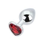 Toosh Heart Shaped Silver with Red Stone Medium - Image 6