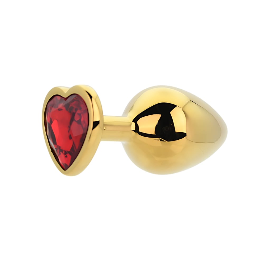 n12836-toosh-heart-shaped-gold-with-red-stone-medium-2 Toosh Heart Shaped Gold with Red Stone Medium - Image 1