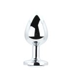 Toosh Metal Butt Plug Silver Set of 3 Clear Stone - Image 6