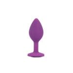 Toosh Silicone Butt Plug Purple Set of 3 Clear Stone - Image 6