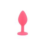 Toosh Silicone Butt Plug Pink Set of 3 Clear Stone - Image 9