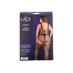 Lace by LJ Plus Size Lace Up Suspender Bodystocking - Image 9