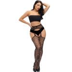 Lace by LJ Plus Size Suspender Pantyhose with Rhinestones - Image 6