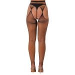 Lace by LJ Fishnet Crotchless Pantyhose Black - Image 4