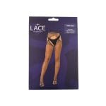 Lace by LJ Fishnet Crotchless Pantyhose Black - Image 5