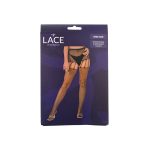 Lace by LJ Rhinestone Suspender Tights Black - Image 5