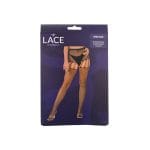 Lace by LJ Rhinestone Suspender Tights Black - Image 5