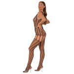 Lace by LJ Crochet Bodystocking with Lace Up Back Black - Image 4