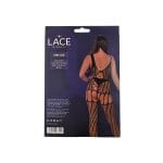 Lace by LJ Crochet Bodystocking with Lace Up Back Black - Image 7