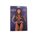 Lace by LJ High Neck Lace Bodysuit Black - Image 7