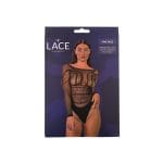 Lace by LJ Seamless Lace Long Sleeved Bodysuit Black - Image 6