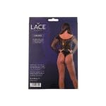 Lace by LJ Seamless Lace Long Sleeved Bodysuit Black - Image 7