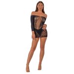 Lace by LJ Off the Shoulder Mini Dress Black - Image 3
