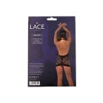 Lace by LJ Halter Neck Dress with Faux Lace Up Front Black - Image 7