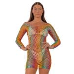 Lace by LJ Rainbow Long Sleeved Mini Dress - Image 3