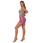 Lace by LJ Ombre Faux Lace Up Mini Dress - Image 5