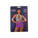 Lace by LJ Ombre Faux Lace Up Mini Dress - Image 7