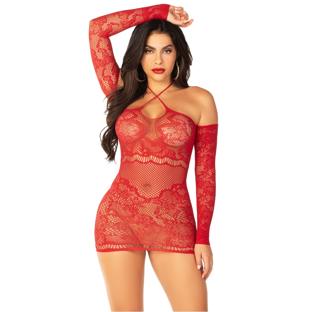 n12985-leg-avenue-seamless-off-shoulder-mini-dress-red-1 Leg Avenue Seamless Off the Shoulder Mini Dress Red - Image 1