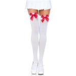 Leg Avenue Nylon Thigh Highs with Bow - Image 3